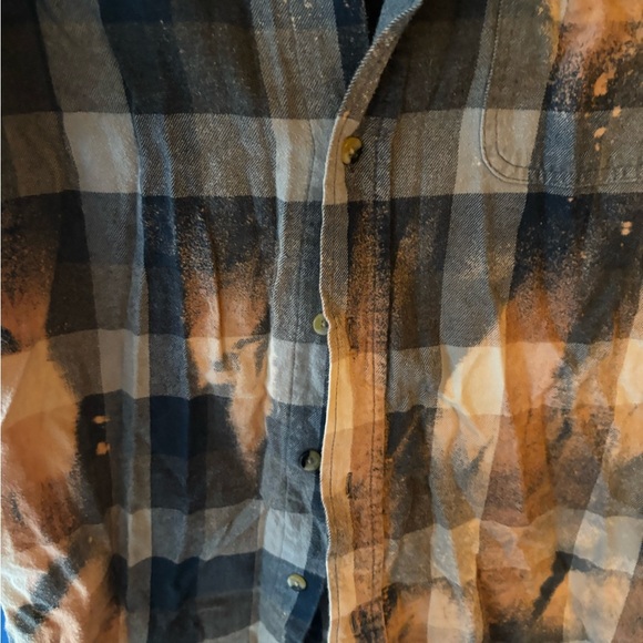 Franklin Flannel Long Sleeve Distressed Shirt Medium ?** - Picture 3 of 5